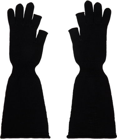 Handsker Rick Owens Rick Owens Sphinx Long Fingerless Gloves Sort | RU02E1489 M, 1