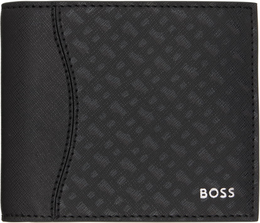 Tegnebog BOSS BOSS Saffiano Leather Wallet Sort | 50542379