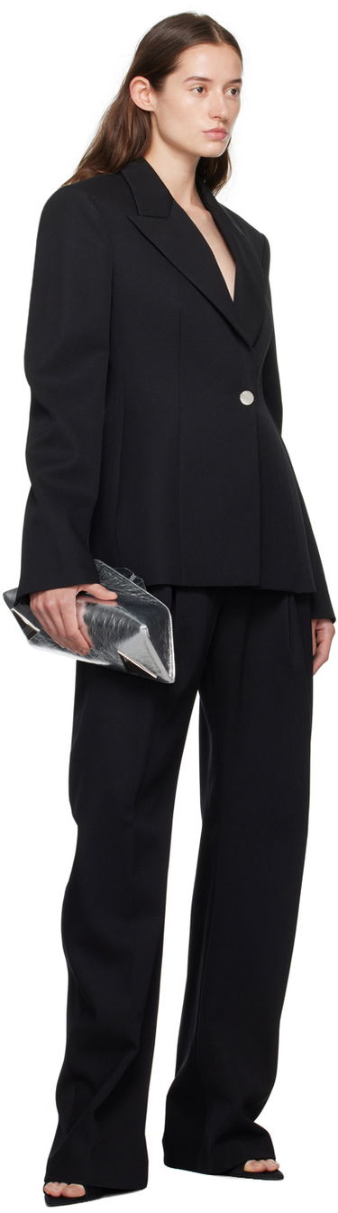 Jakke The Attico The Attico Peaked Lapel Blazer Sort | 241WCG61 W046, 3