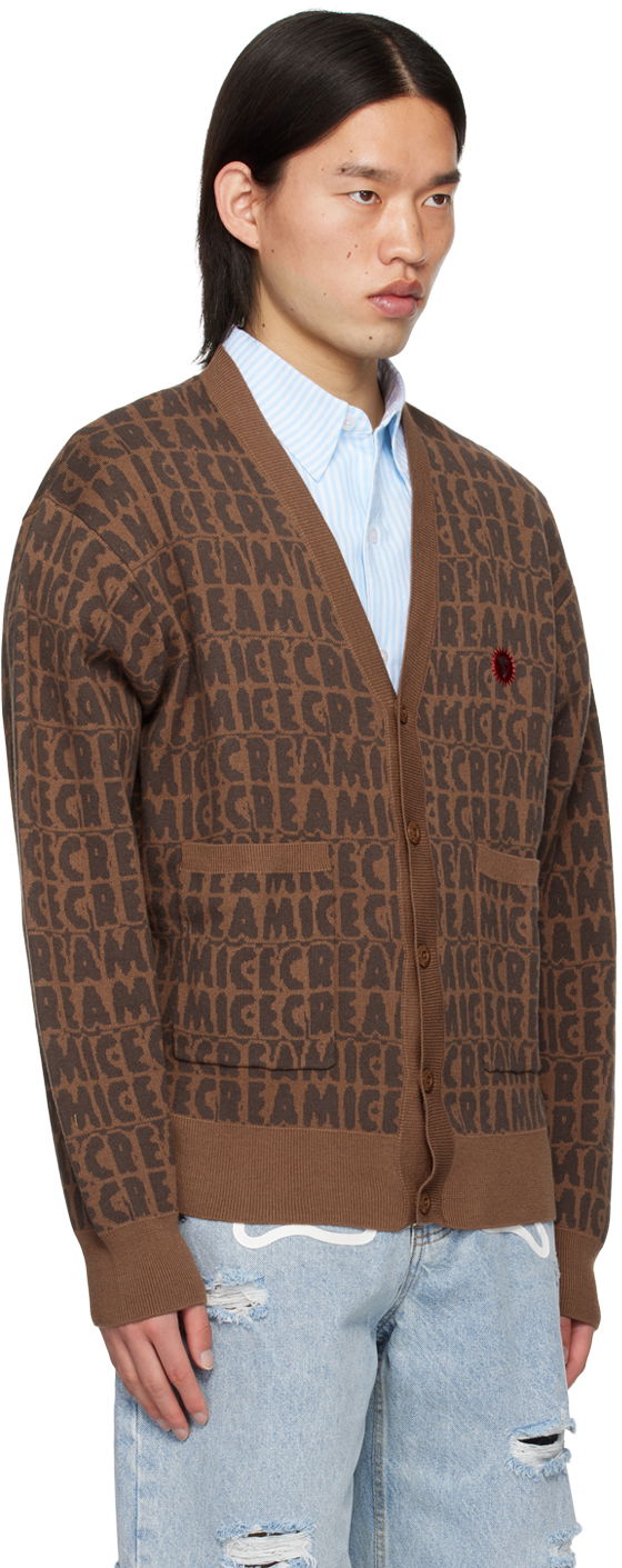 Sweater BBC IceCream ICECREAM Text Cardigan Brun | IC24215, 1