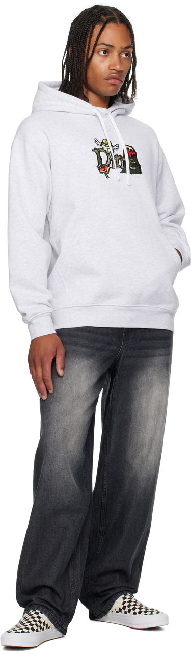 Sweatshirt Dime Dime Classic Fuzzy Hoodie Grå | DIMESU2545ASH, 3