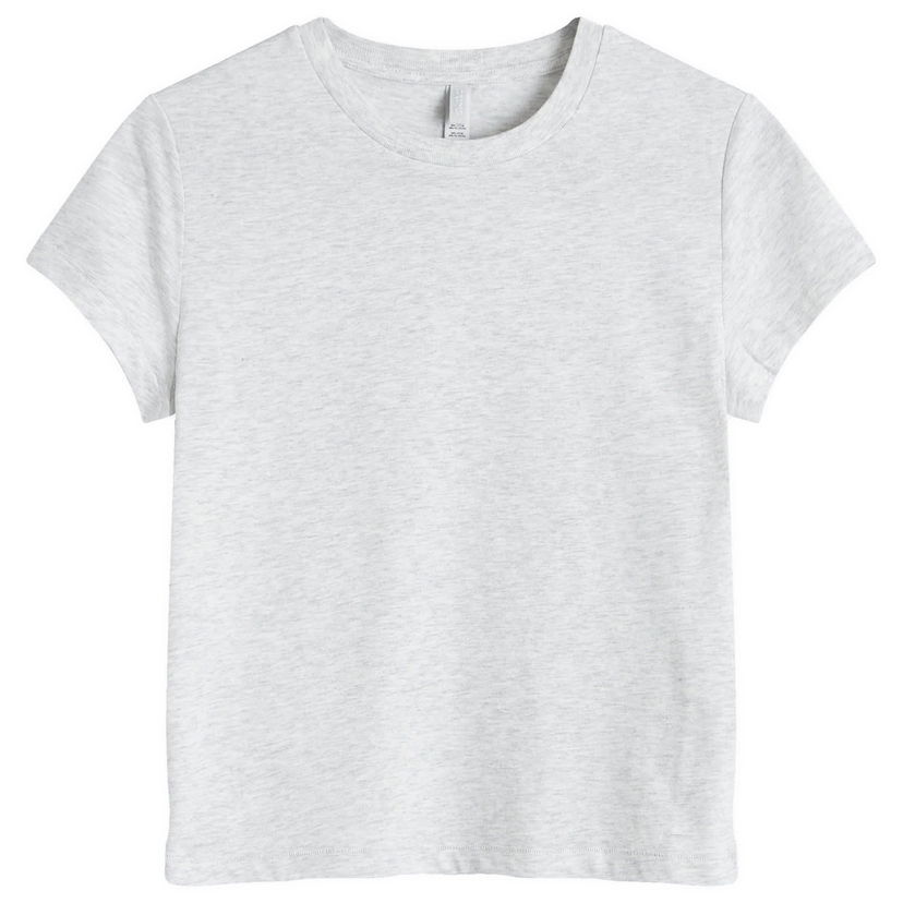 Crop top SKIMS Relaxed Fit Shrunken T-Shirt Grå | SS-STT-6128W-LHG
