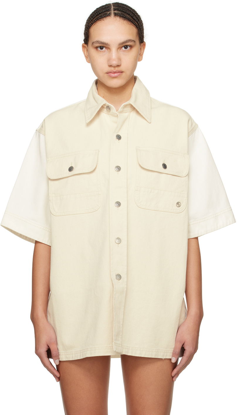 Skjorte Stella McCartney Stella McCartney Workwear Denim Shirt Beige | 6D02513SPH57, 0