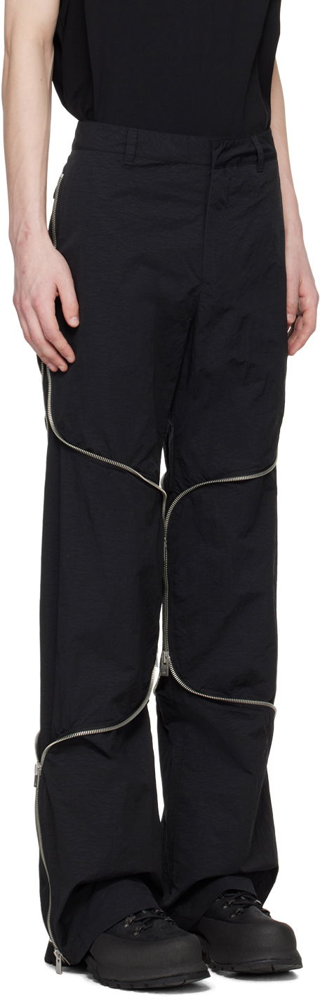 Cargo bukser HELIOT EMIL Phyllotaxis Zip Detail Trousers Sort | PRESS24_M_10_156_BLK01, 1