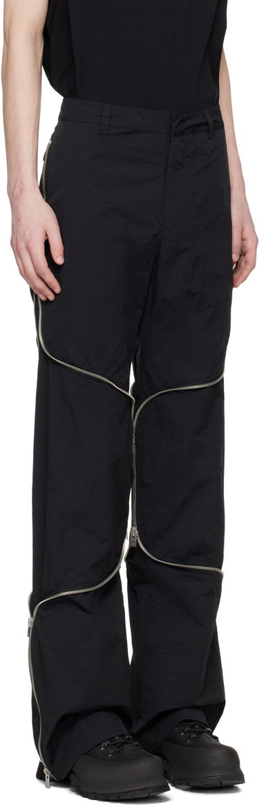 Cargo bukser HELIOT EMIL Phyllotaxis Zip Detail Trousers Sort | PRESS24_M_10_156_BLK01, 1