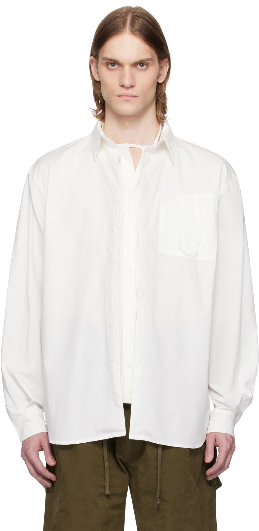 Skjorte Ottolinger Ottolinger Oversized Shirt Hvid | 111-400311-01
