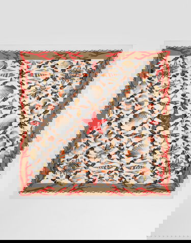 Tørklæde Dolce & Gabbana Dolce & Gabbana Shell-Print Silk Scarf Flerfarvet | GQ704EG0TIVHA5PP, 0