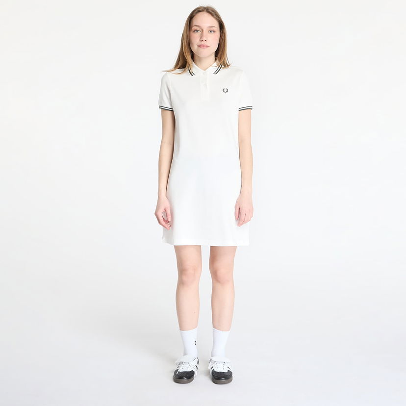 Kjole Fred Perry Fred Perry Twin Tipped Polo Dress Hvid | D3600 Y73