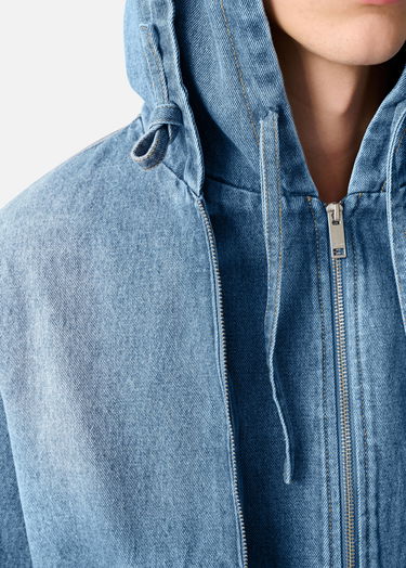 Jakke AXEL ARIGATO Reed Hooded Zip Denim Jacket Blå | A3156001, 5