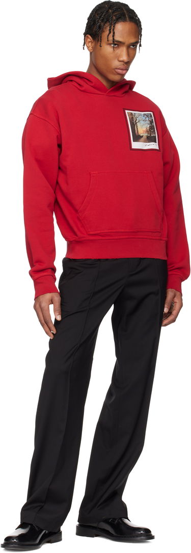 Sweatshirt Helmut Lang Helmut Lang River Postcard Hoodie Rød | O10HM522, 3