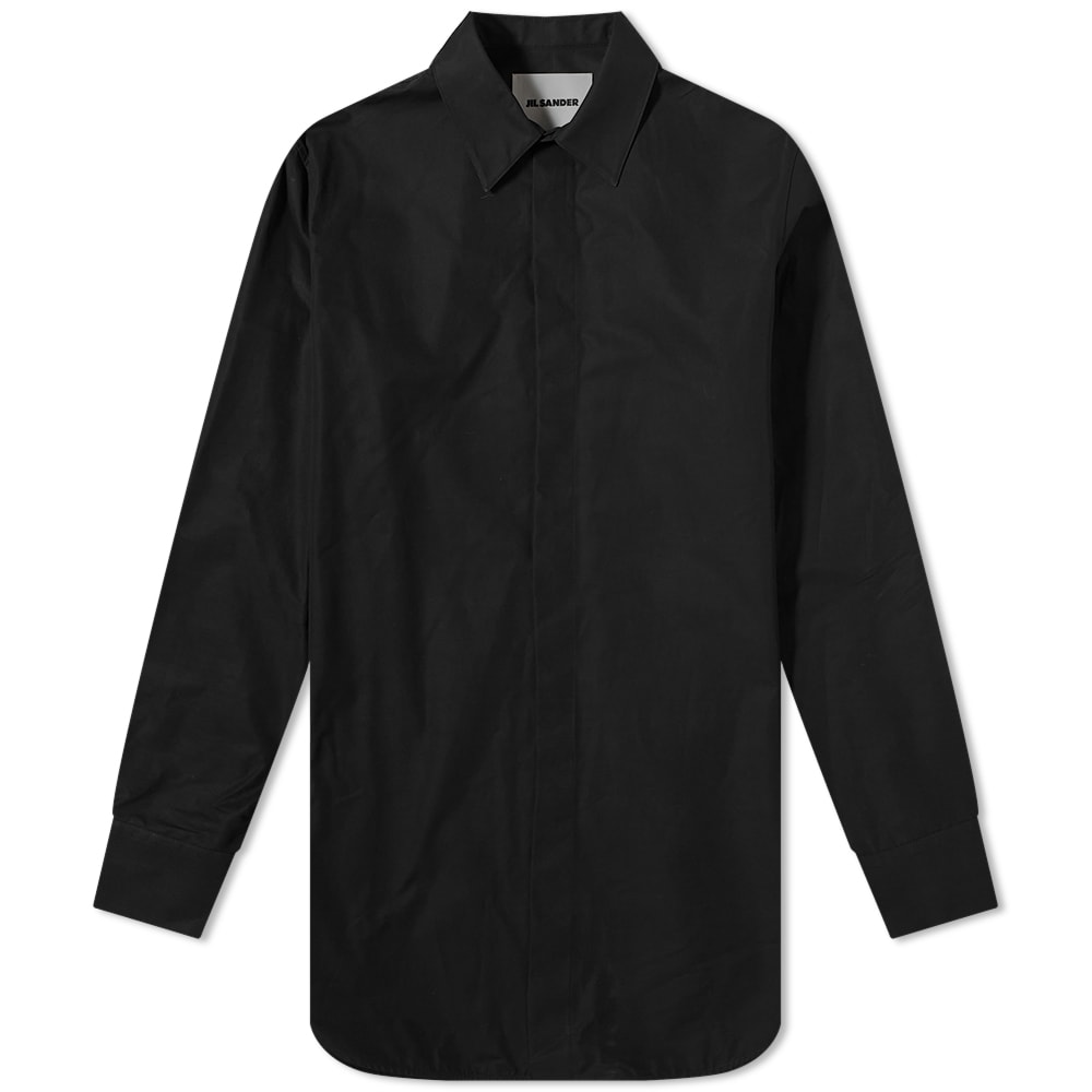 Skjorte Jil Sander Jil Sander Heavy Organic Cotton Shirt Sort | J21DL0004-J45002-001, 0