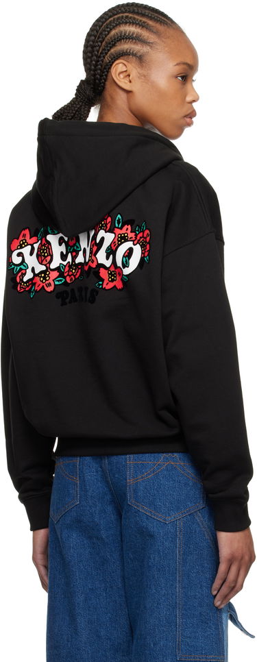 Sweatshirt KENZO Kenzo Paris VERDY Edition Oversized Zip-Up Hoodie Sort | FF52SW1864MF, 2