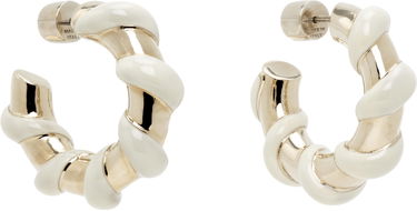 Øreringe LANVIN Lanvin Melodie Candy Twisted Hoop Earrings Hvid | AW-CJFBO5-ENCY-P25, 1