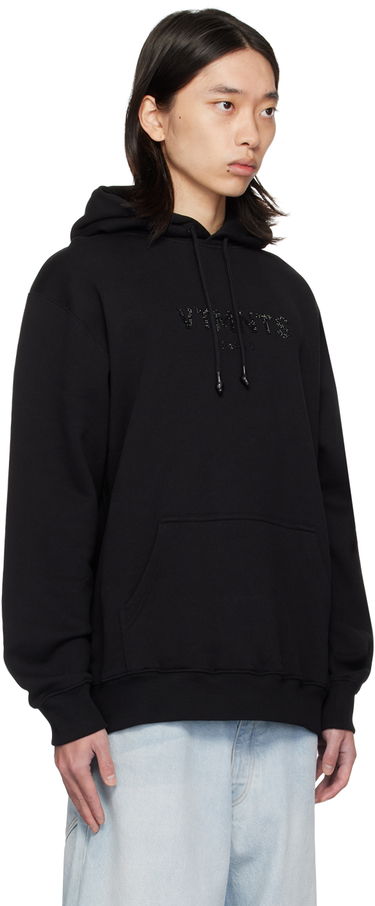 Sweatshirt VETEMENTS Crystal Logo Hoodie Sort | VL22HD300B, 1