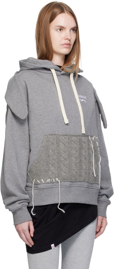 Sweatshirt Charles Jeffrey Loverboy Charles Jeffrey LOVERBOY Patch Rabbit Ears Hoodie Grå | 52081002, 1