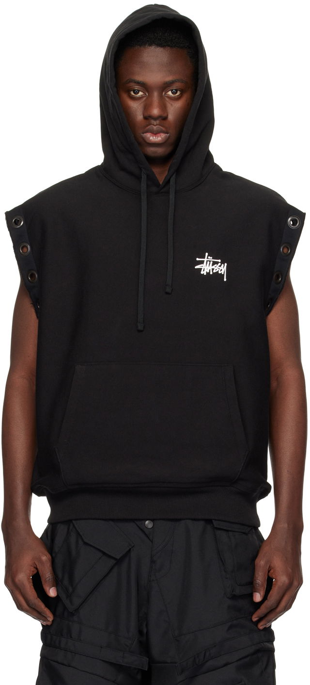 Sweatshirt Junya Watanabe Junya Watanabe x Stüssy Sleeveless Hoodie Sort | WM-T909-100, 0