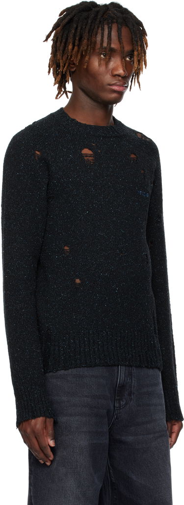 Sweater We11done We11done Distressed Knit Sweater Sort | WD-KT0-25-623-U-NV, 1