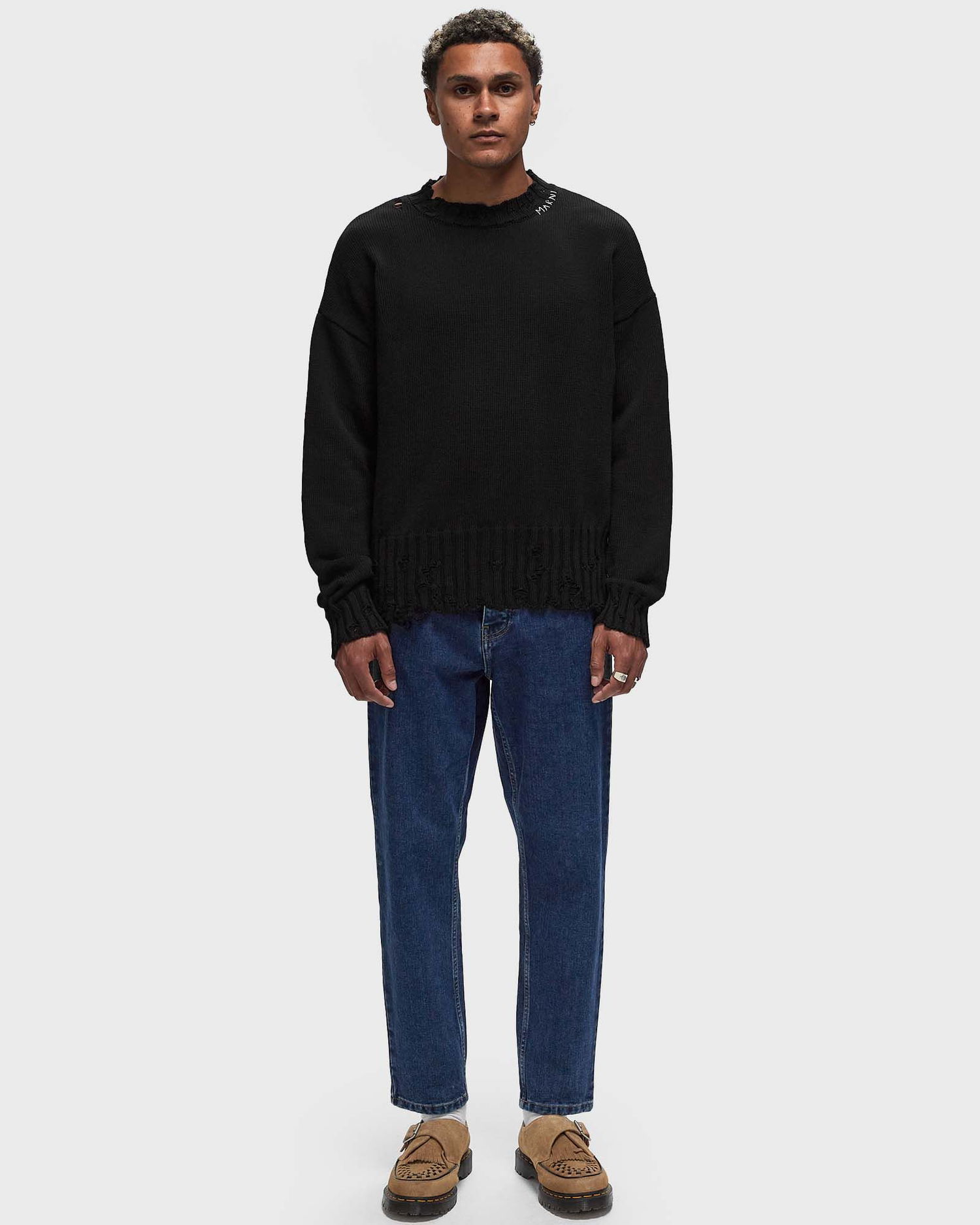 Sweater Marni Twisted Sweater Sort | GCMG0210A0 UFC652, 1