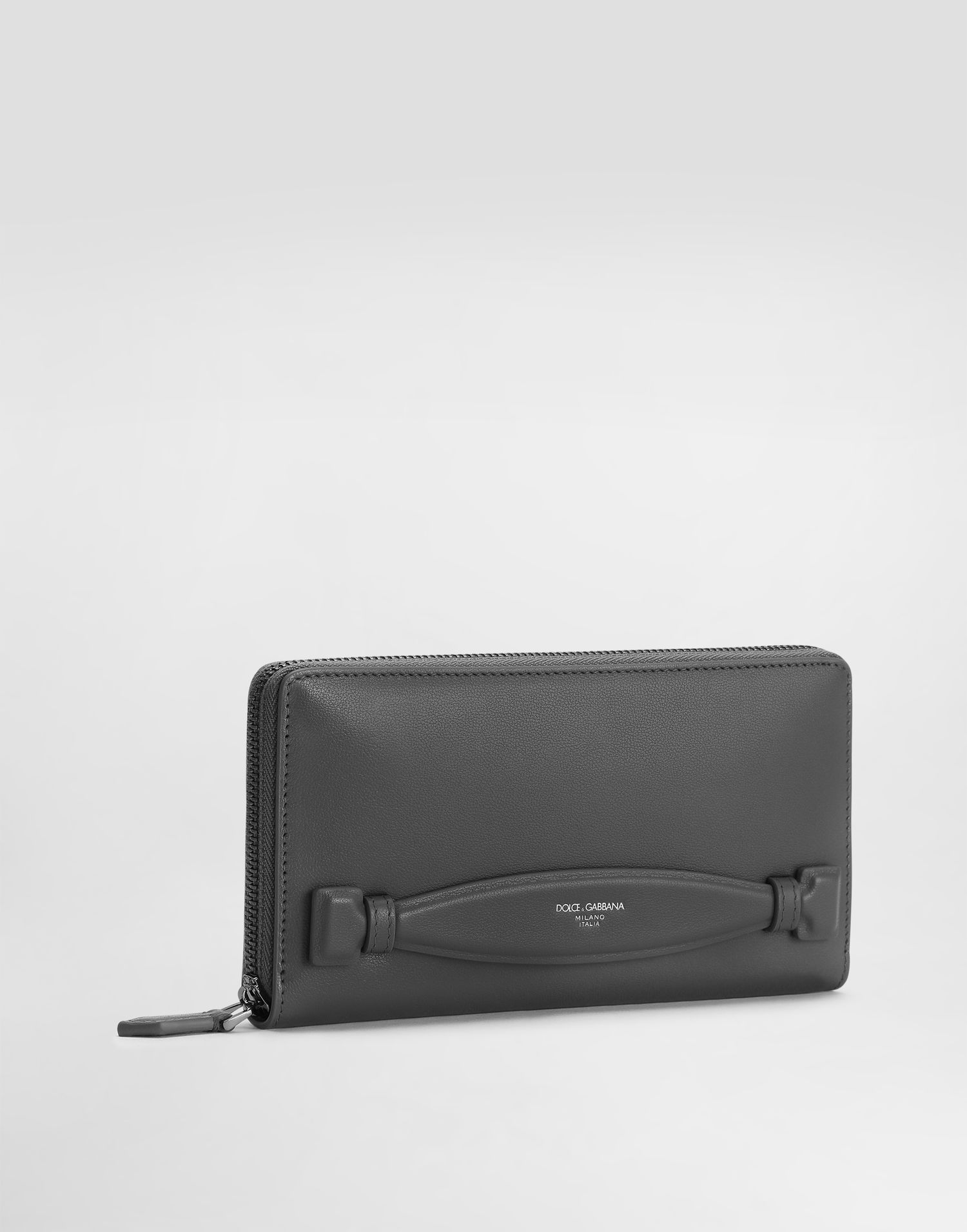 Tegnebog Dolce & Gabbana Dolce & Gabbana Zip-Around Calfskin Wallet Grå | BP1672AV95680730, 1