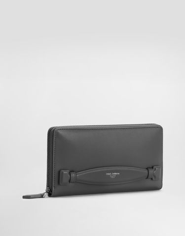 Tegnebog Dolce & Gabbana Dolce & Gabbana Zip-Around Calfskin Wallet Grå | BP1672AV95680730, 1