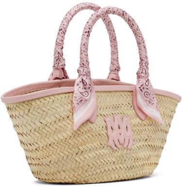 Håndtaske AMIRI AMIRI MA Raffia Micro Tote Lyserød | AWBGTO1002, 1