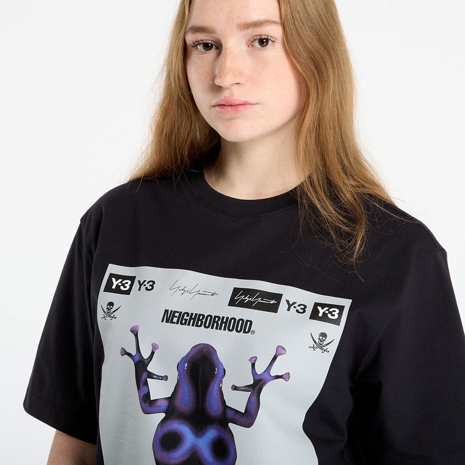 T-shirt Y-3 Y-3 x Neighborhood Frog Graphic T-Shirt Sort | JW6998, 1
