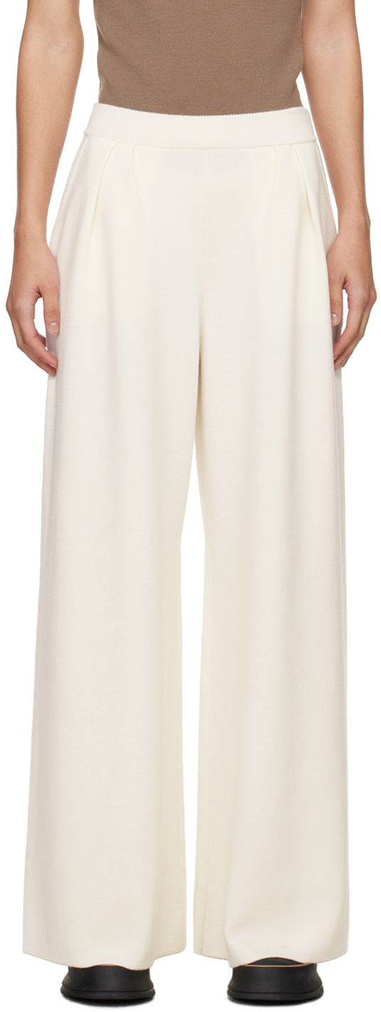 Bukser Max Mara Max Mara Nocera Wide-Leg Trousers Hvid | 2411331011600