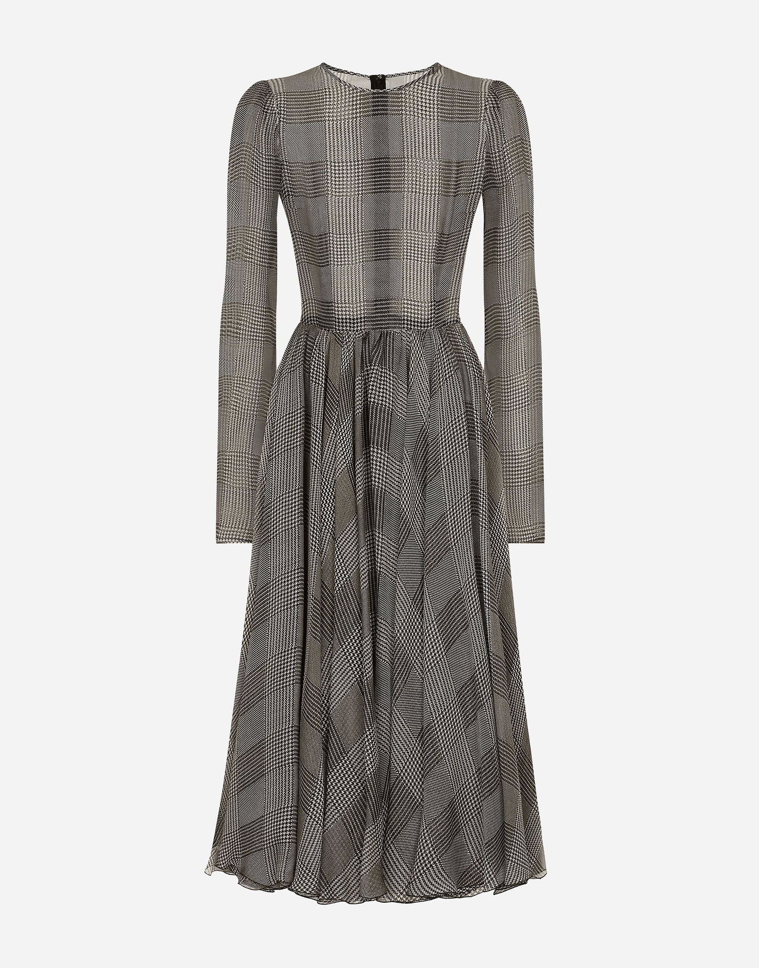 Kjole Dolce & Gabbana Calf-length Circle Skirt With Glen Plaid Print Flerfarvet | F6JGNTIS1WDHH5GW, 0