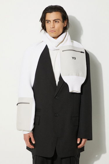 Tørklæde Y-3 Scarf With Pocket Hvid | JI6797, 1