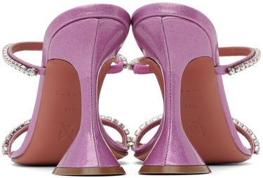 Skopleje Amina Muaddi Amina Muaddi Gilda Crystal-Embellished Heeled Sandals Lilla | GILDA SLIPPER CL GLITTER, 1