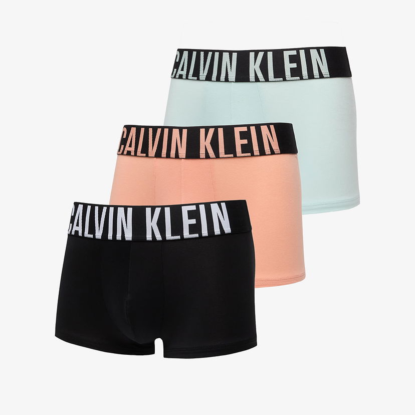 Boksere CALVIN KLEIN Intense Power Cotton Stretch Trunk 3-Pack Papaya Punch/ Black/ Moonlight Jade Flerfarvet | 000NB3608A VVM