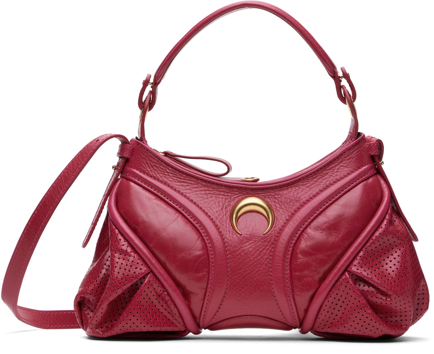 Håndtaske Marine Serre Marine Serre Futura Mini Leather Bag Lyserød | WBA006A RLEA0023, 0
