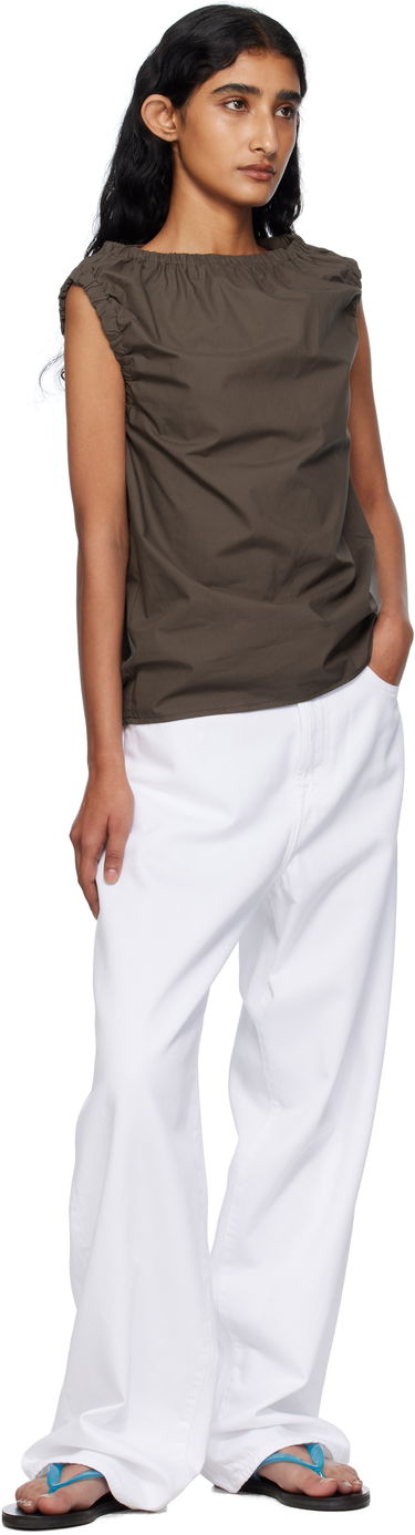 Tanktop Baserange Baserange Mia Gathered Blouse Brun | TSMI-PO-AU25, 3