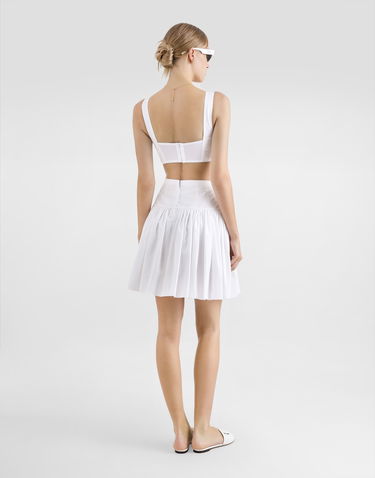 Nederdel Dolce & Gabbana Dolce & Gabbana Short Cotton Circle Skirt Hvid | F4CFATFU61AW0800, 2