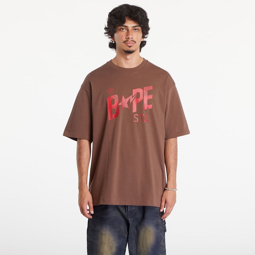T-shirt BAPE A BATHING APE Floral Solid Camo Bape Sta Logo Relaxed Fit Short Sleeve Tee Brown Brun | 001TEK801354M BRW
