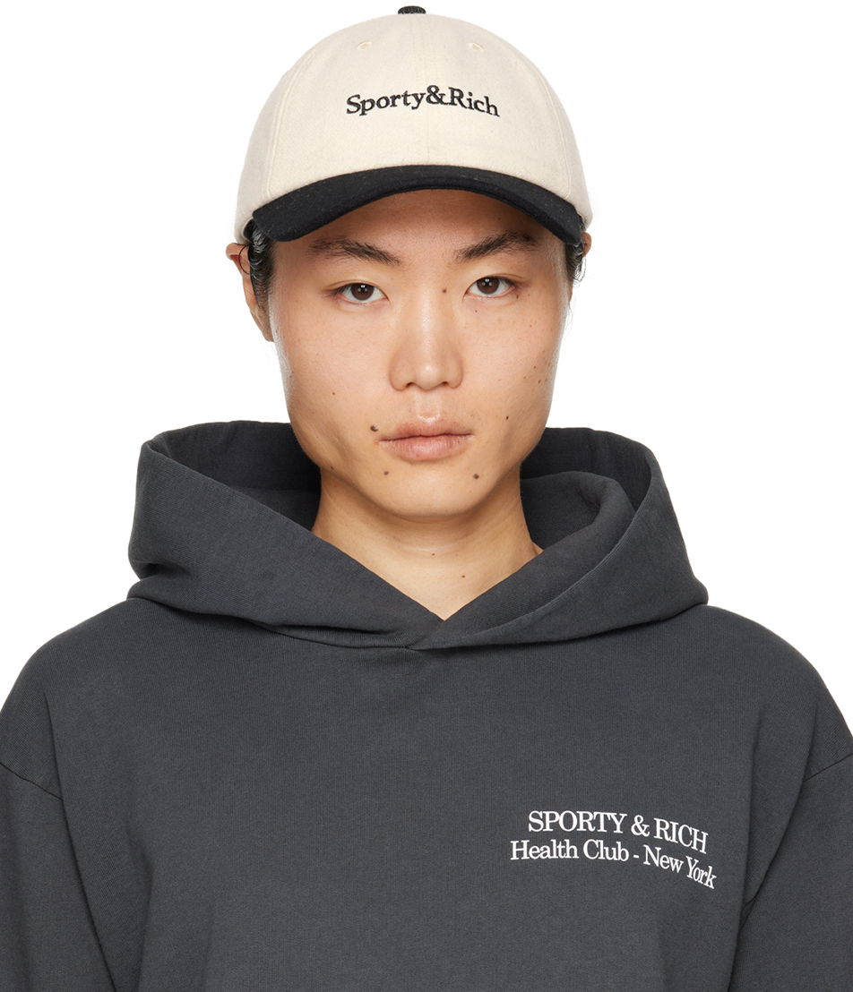 Kasket Sporty & Rich Serif Logo Cap Hvid | ACAW2337OF, 0