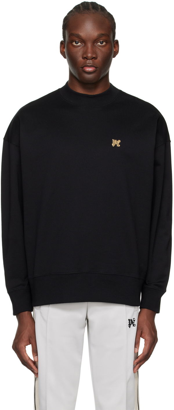 Sweatshirt Palm Angels Plaque Sweatshirt Sort | PMBA074R24FLE0111076