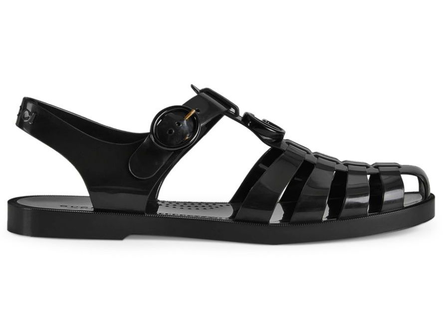 Sneakers og sko Gucci GG Fisherman Sandal Black (Women's) Sort | 676971JFM001000, 0