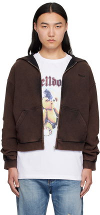 We11done Wrinkled Zip-Up Hoodie