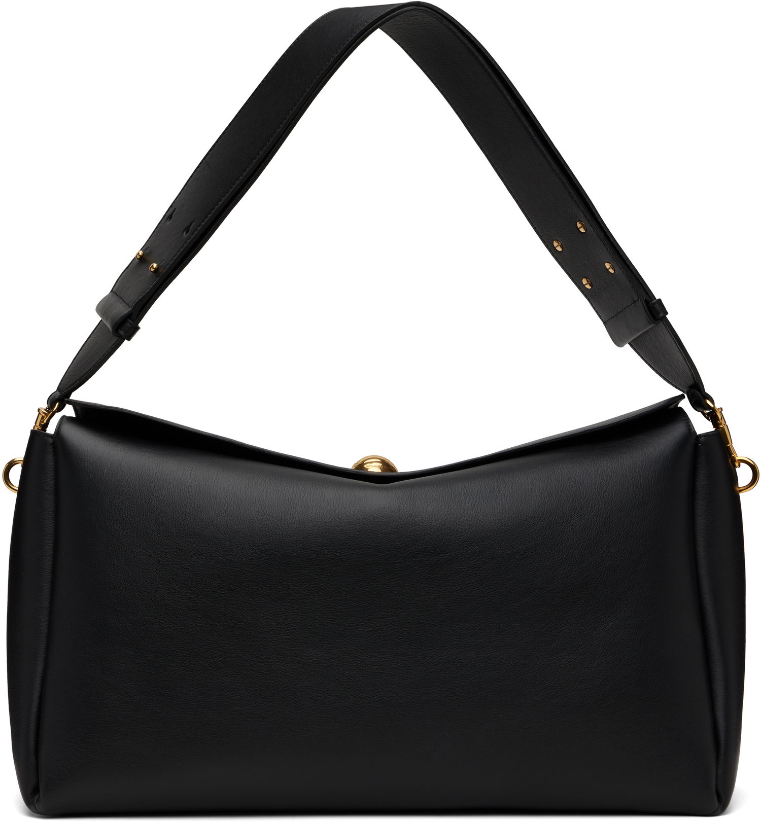 Skuldertaske AMI AMI Paris Large Carrousel Leather Shoulder Bag Sort | ULL028.AL0103, 0
