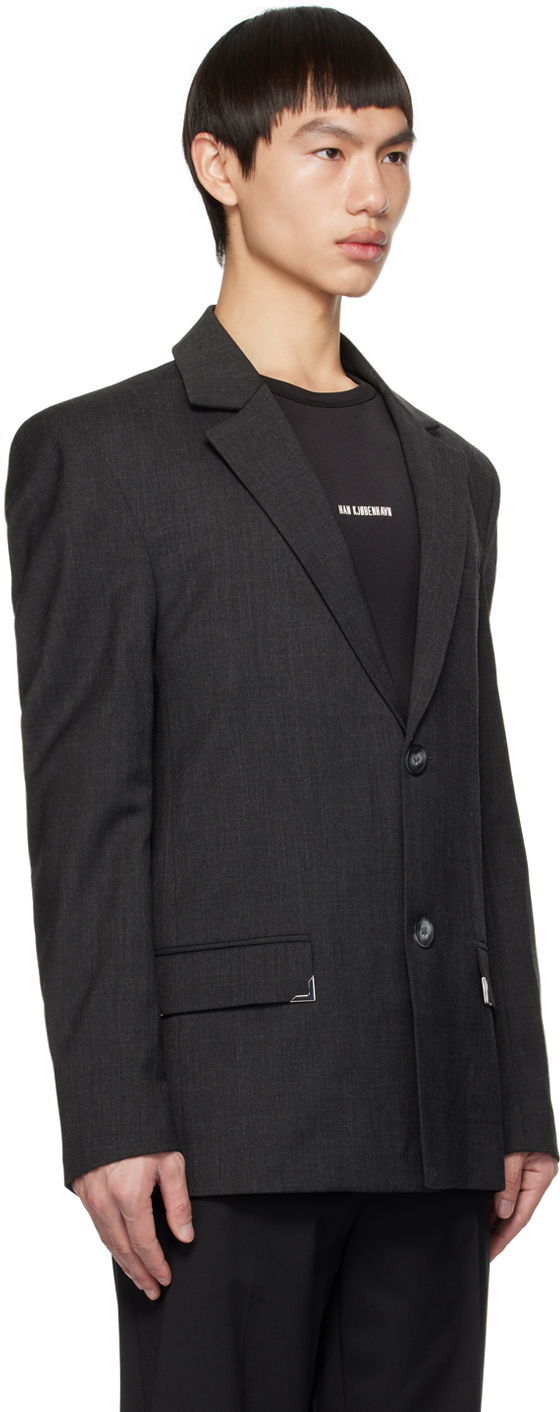 Jakke Han Kjøbenhavn Single-Breasted Blazer Sort | M-131131, 1