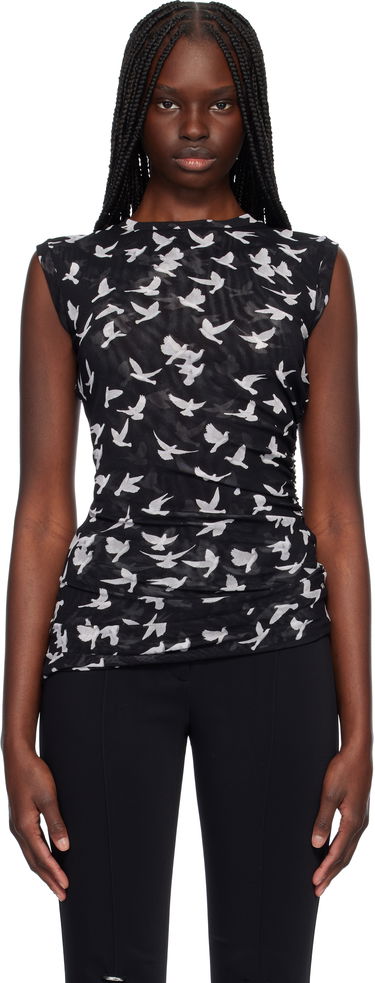 Tanktop Stella McCartney Stella McCartney Mesh Flying Bird Top Sort | 6J03113SPZ89, 0