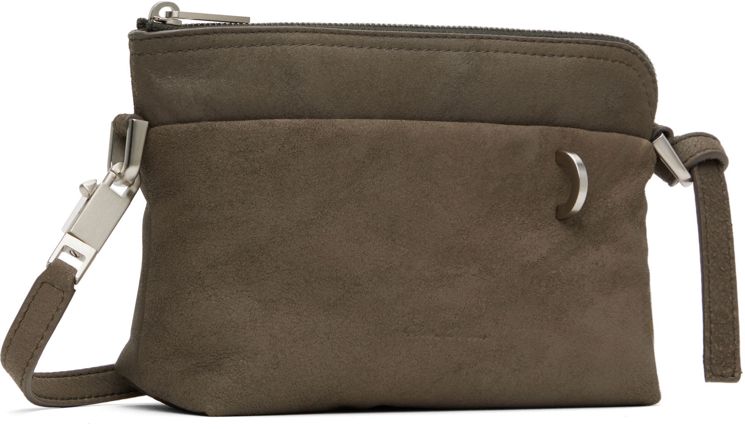 Skuldertaske Rick Owens Rick Owens Hollywood Adri Small Suede Crossbody Bag Grøn | RA01E0625 LBAPA, 1