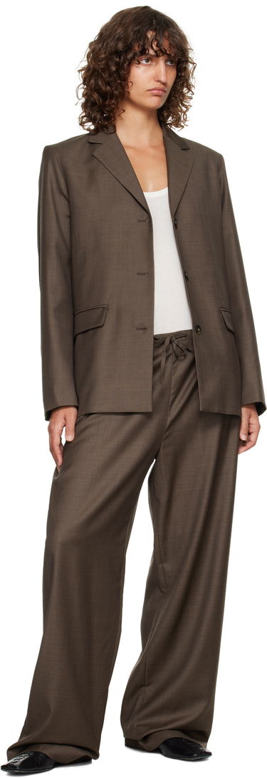 Bukser Loulou de Saison Loulou de Saison Cove Elastic Waisted Trousers Brun | COVE LDS, 3