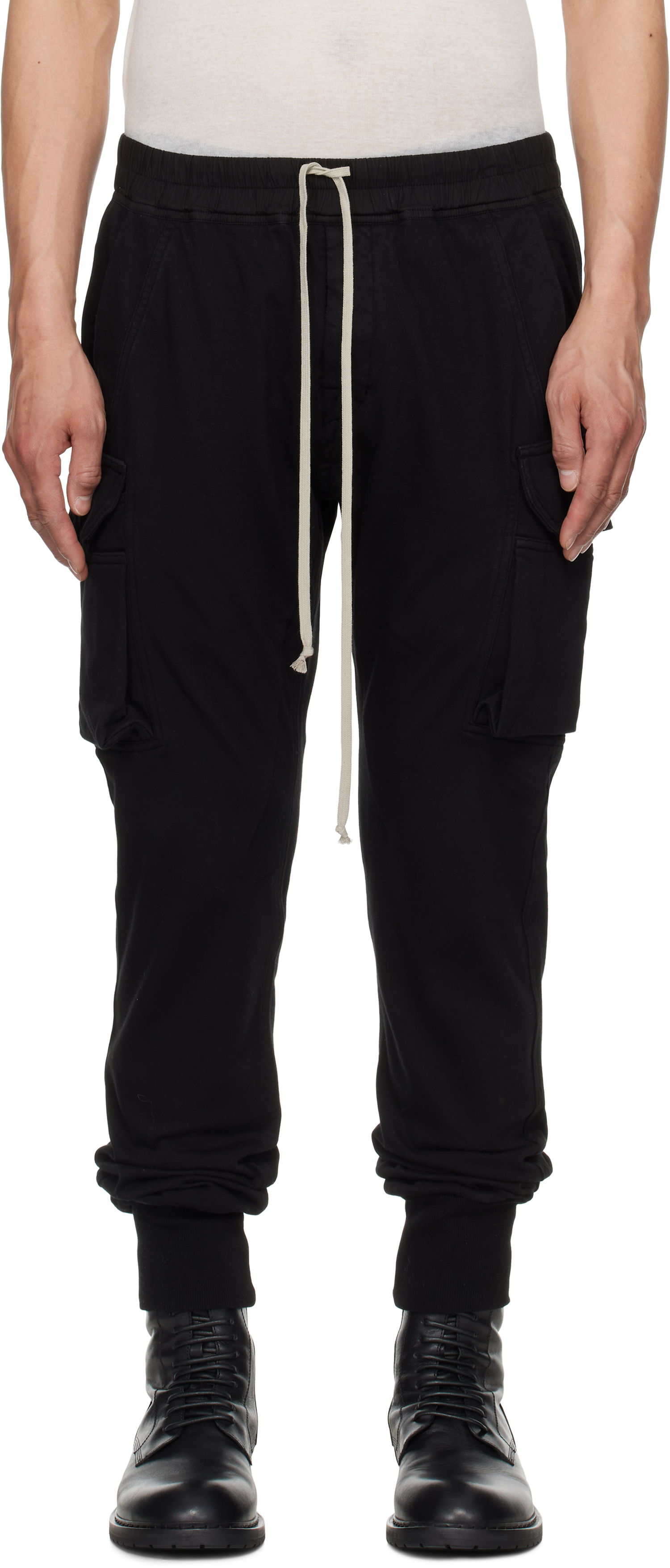 Joggingbukser Rick Owens Rick Owens DRKSHDW Hollywood Mastodon Cut Cargo Pants Sort | DU01E3386 RIG, 0