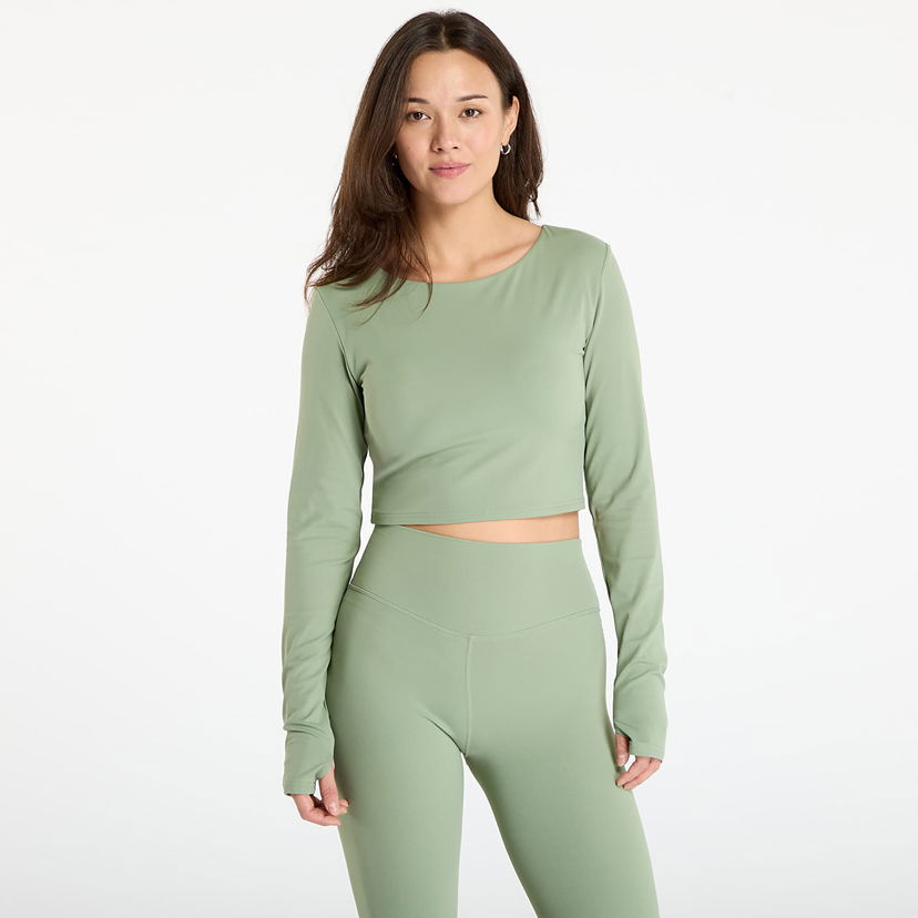 Crop top Urban Classics Sports Longsleeve Crop Top Grøn | TB7807-20524