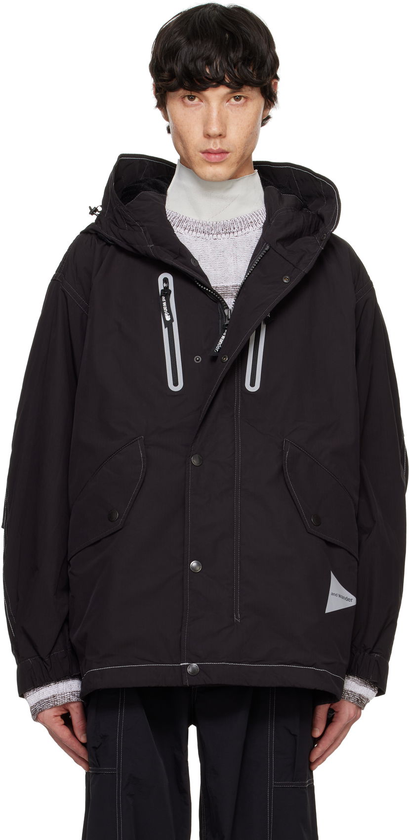Parka and wander Fishtail Octa Jacket Sort | 5744281137