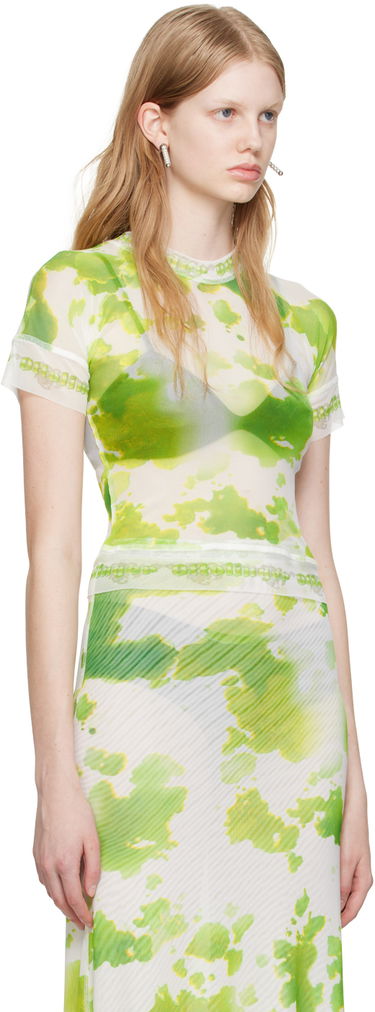 T-shirt Ottolinger Ottolinger Exclusive Tie-Dye Mesh T-Shirt Grøn | 100117, 3