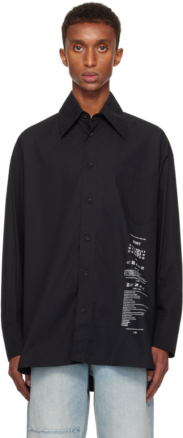 Skjorte Maison Margiela Poplin Shirt Sort | SH0DT0014 M35152