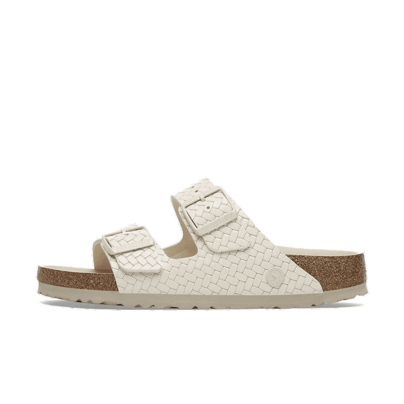 Tilbehør Birkenstock Birkenstock Arizona Lena Woven Emboss Slides Hvid | 1029152
